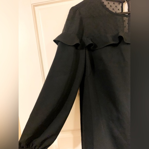 LOFT Black Ruffle Collar Dress - Picture 5 of 9